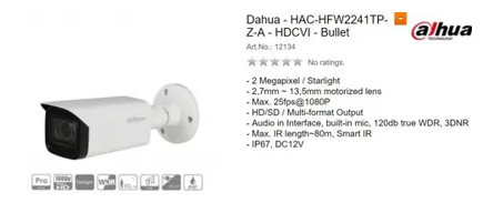 BOXFORCAM™ для Dahua DH-HAC-HFW2241