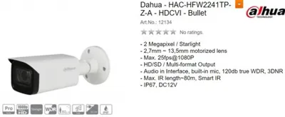 Dahua DH-HAC-HFW2241 (цилиндрическая (Bullet)) — фото камеры