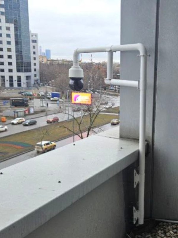 Купольная Bosch на гнутом адаптере BOXFORCAM™ — конструкция целиком