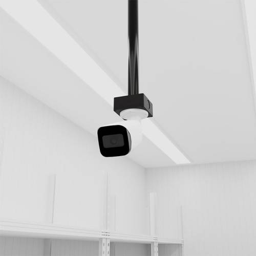 Коробка BOXFORCAM™ MONO — вынос камеры от потолка на чёрной монокоробке 4K, вид спереди