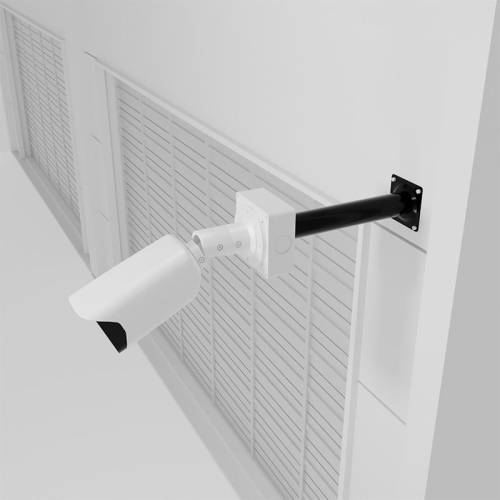 Коробка BOXFORCAM™ MONO — вынос камеры от стены на белой монокоробке 4K, вид сбоку