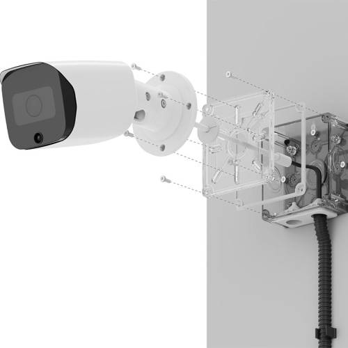 Коробка BOXFORCAM™ MONO — взрыв-схема: камера на монокоробке в разлёте